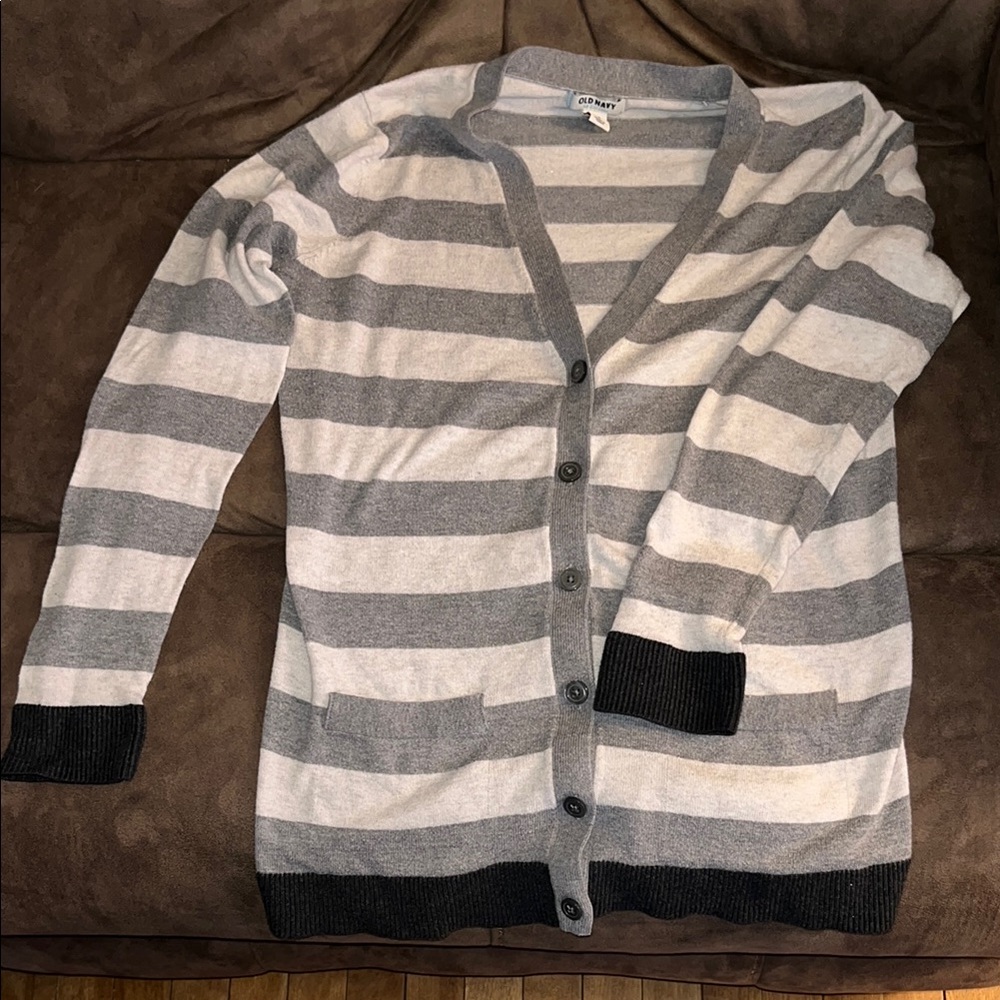 Old Navy Gray Striped Women's Sweater